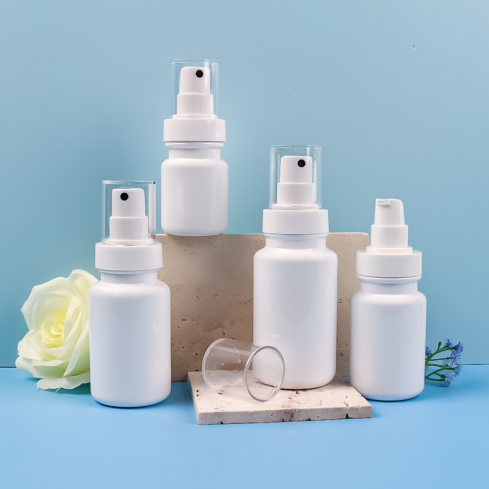 Set di flaconi cosmetici medici in plastica PET quadrati