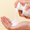 Nuova bottiglia in schiuma di plastica bianca da 200 ml con clip