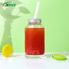 Barattolo di vetro riutilizzabile in plastica trasparente con tazza Boba da 500 ml e 16 once