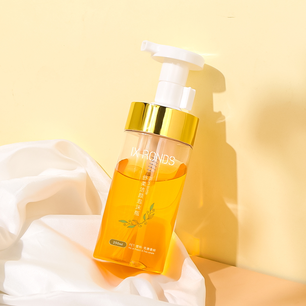 Nuova bottiglia in schiuma di plastica bianca da 200 ml con clip