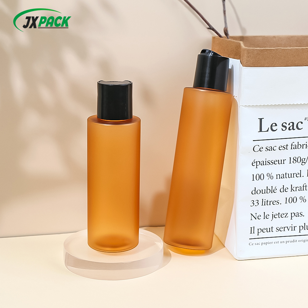 Flacone di lozione in plastica da 100 ml con tappo a scatto per essenza viso