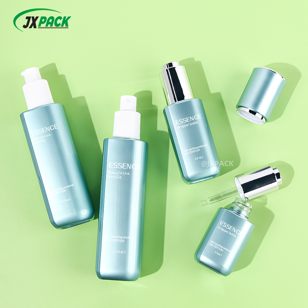 Bottiglie per imballaggio cosmetico in plastica per animali domestici Bottiglie per erogazione di siero per la cura della pelle da 60 100 ML Bottiglie contagocce per lozione di olio essenziale